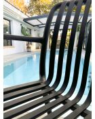 2 schwarze TIAGO Gartensessel