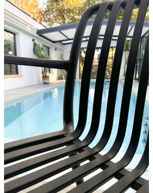 2 schwarze TIAGO Gartensessel