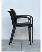 2 schwarze TIAGO Gartensessel