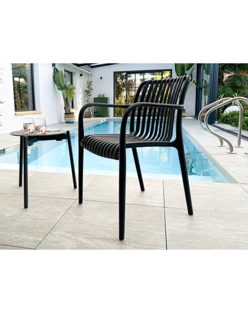 2 schwarze TIAGO Gartensessel