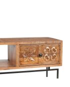 Tv-meubel 2 laden, 1 plank Manguier Sculture II beige - 158x50x57 cm