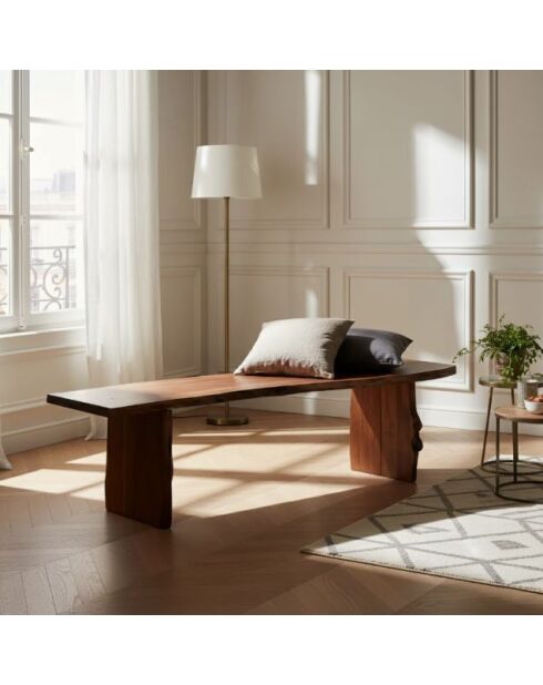 Bank met natuurlijke rand Acacia Sansur bruin - 178x41x46 cm