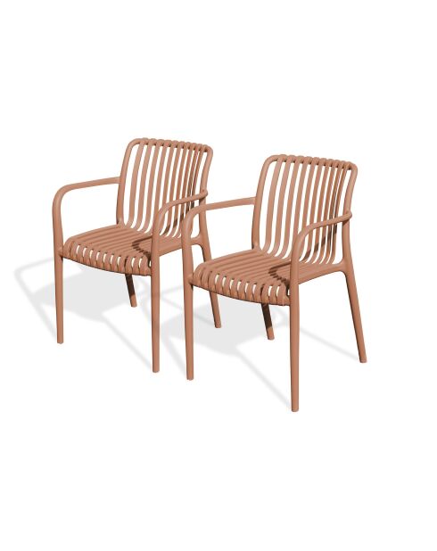 2 TIAGO Terracotta Gartenstühle