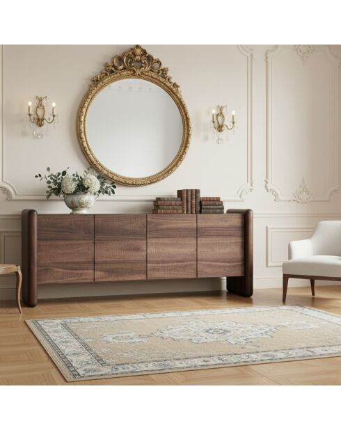 Buffet 4 Portes Callisto marron - 200x45x80 cm