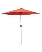 Parasol MARBELLA à manivelle gris anthracite et Terracotta - 138x14x14cm