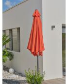 Parasol MARBELLA à manivelle gris anthracite et Terracotta - 138x14x14cm