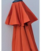 Parasol MARBELLA à manivelle gris anthracite et Terracotta - 138x14x14cm