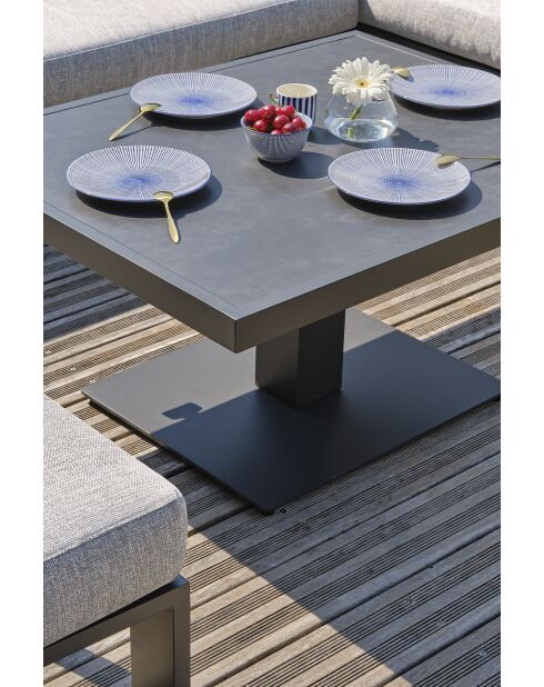 IBIZA 7-Sitzer-Gartengarnitur beige/anthrazitgrau