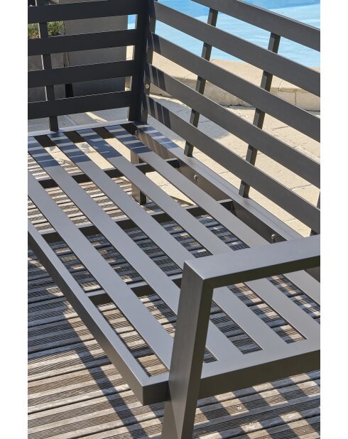 Set de jardín IBIZA de 7 plazas beige/gris antracita