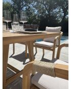 SERENA 6-Sitzer-Gartengarnitur aus Akazienholz in Braun und Grau