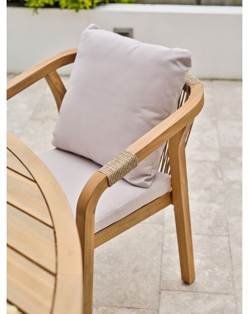 SERENA Garten-Essgruppe für 8 Personen aus braunem und grauem Akazienholz