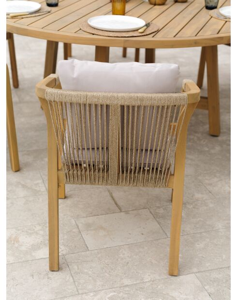 SERENA Garten-Essgruppe für 8 Personen aus braunem und grauem Akazienholz