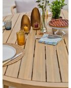 Ensemble repas de jardin SERENA 8 places en bois d'acacia marron et gris