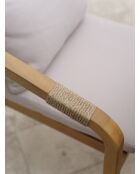 Ensemble repas de jardin SERENA 8 places en bois d'acacia marron et gris