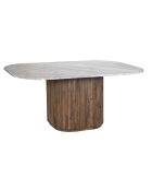Esstisch mit Marmorplatte Manguier Kfir III braun - 170x130x76 cm