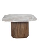 Esstisch mit Marmorplatte Manguier Kfir III braun - 170x130x76 cm