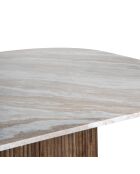 Esstisch mit Marmorplatte Manguier Kfir III braun - 170x130x76 cm