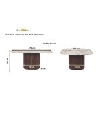 Esstisch mit Marmorplatte Manguier Kfir III braun - 170x130x76 cm