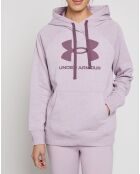 Felpa con cappuccio UA Rival Fleece viola Parma