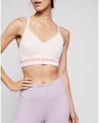 Reggiseno sportivo tecnico UA Seamless Low Long Heather rosa chiaro