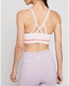 Reggiseno sportivo tecnico UA Seamless Low Long Heather rosa chiaro