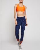 Orangefarbener technischer Sport-BH mit durchgehtem Rückenausschnitt