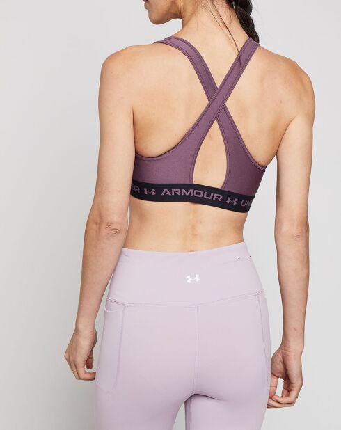 Reggiseno sportivo tecnico viola Mid Crossback