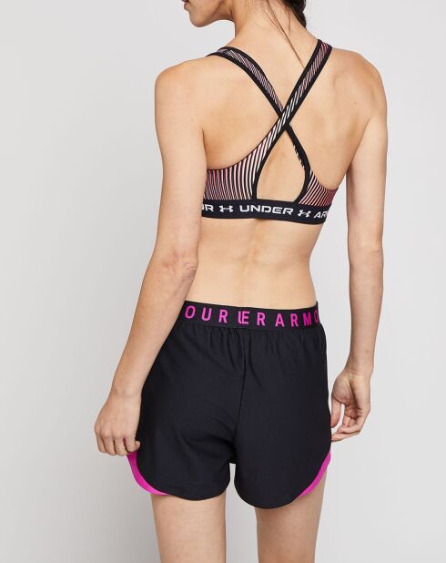 Reggiseno sportivo tecnico con stampa UA Crossback Mid nero/multicolore