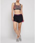 Reggiseno sportivo tecnico con stampa UA Crossback Mid nero/multicolore