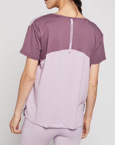 Maglietta tecnica UA Rush Energy Colorblock viola parma