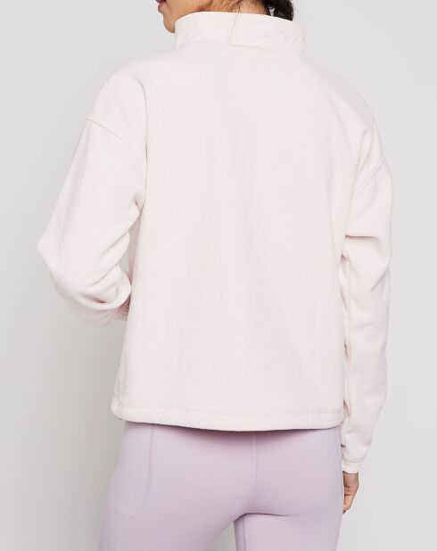 UA Rush Fleece-Funktions-Sweatshirt mit 1/2 Reißverschluss, hellrosa