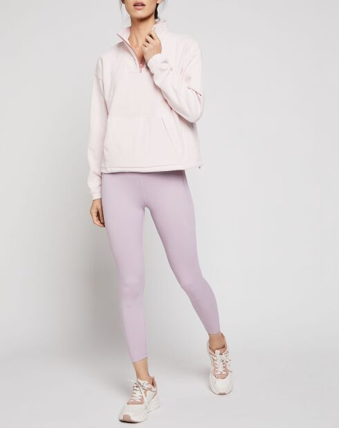 UA Rush Fleece-Funktions-Sweatshirt mit 1/2 Reißverschluss, hellrosa