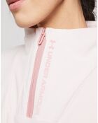 UA Rush Fleece-Funktions-Sweatshirt mit 1/2 Reißverschluss, hellrosa