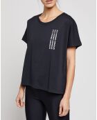 UA Repeat Wordmark Grafik-T-Shirt, schwarz