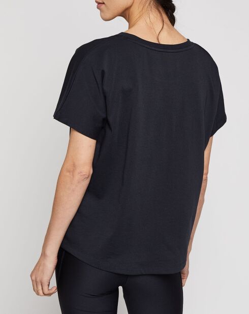 UA Repeat Wordmark Grafik-T-Shirt, schwarz