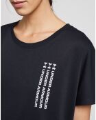 UA Repeat Wordmark Grafik-T-Shirt, schwarz