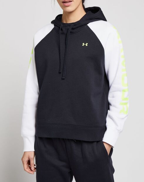 UA Rival Fleece zwart/witte hoodie