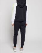 UA Rival Fleece-Kapuzenpulli, Schwarz/Weiß