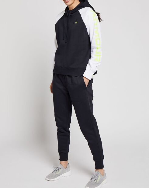 UA Rival Fleece zwart/witte hoodie