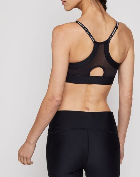 UA Infinity technische sportbeha met laag bedekte zwarte