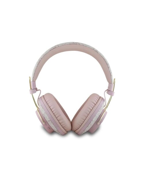 Bluetooth 5.3 ENC Guess 4G metalen roze hoofdtelefoon