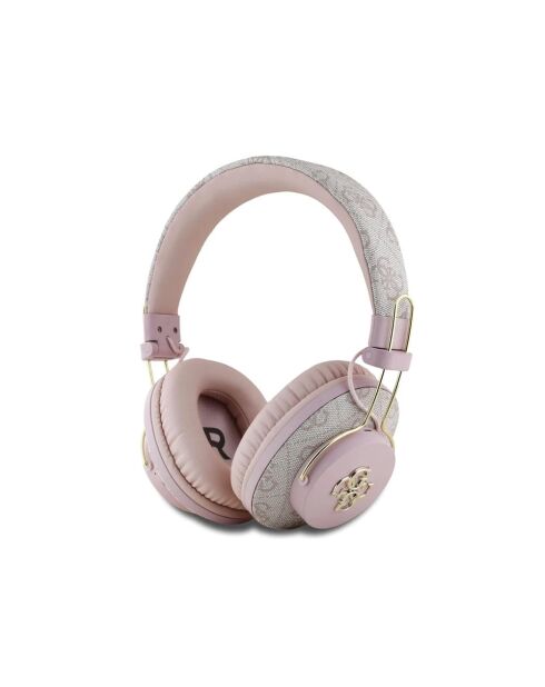 Bluetooth 5.3 ENC Guess 4G metalen roze hoofdtelefoon