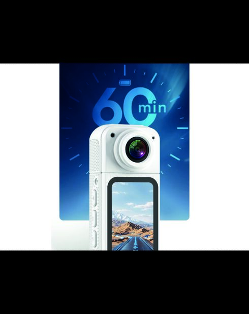 2,7K wifi 180° bodycamera met wit magnetix-model