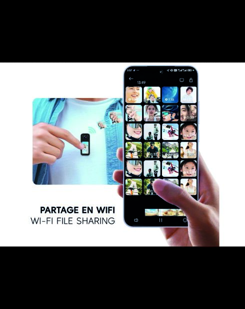 2,7K wifi 180° bodycamera zwart magnetix-model