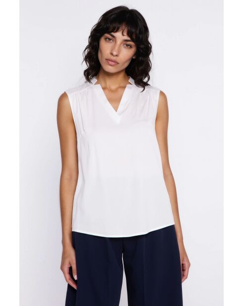 Ecrufarbene Bluse Calista