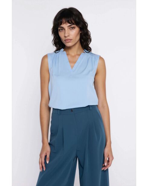 Lichtblauwe blouse Zélia