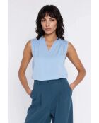 Lichtblauwe blouse Zélia