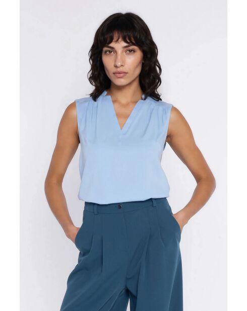 Lichtblauwe blouse Zélia