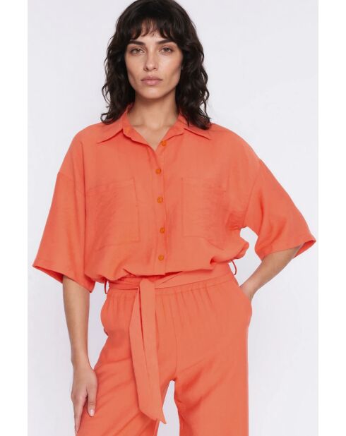 Alyra orangefarbenes Hemd