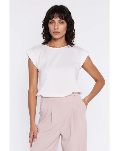 Ecrufarbene Bluse Kaelia